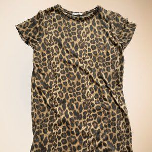 Cheetah Print T-shirt Dress